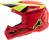 Alpinestars Youth SM3 Helmet - Fray Gloss Red/Yellow Fluo/Black, Small (Part #8301625-3051-YS)