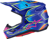 Alpinestars SM7 Helmet - Cast Gloss Blue Pink Yellow Fluo XL (Part #8302626-7254-XL)