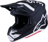 Alpinestars SM7 Dasher Helmet - Matte Black/White - 2XL High-Performance Off-Road Racing Helmet