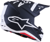 Alpinestars SM7 Dasher Helmet - Matte Black/White - 2XL High-Performance Off-Road Racing Helmet