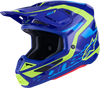 Alpinestars SM7 Helmet - Deed Gloss Blue/Yellow Fluo - Small