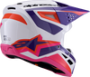 Alpinestars SM3 Helmet Heat Gloss White/Purple/Pink 2XL - Superior Offroad Protection
