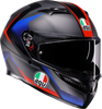 AGV K3 Helmet Striga Matte Black/Blue/Red - Large by AGV, Part 2118381004-024-L