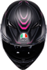 AGV K3 Helmet - Syth Matte Black/Pink Large (Part #2118381004-025-L)