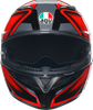 AGV K3 Helmet - Compound Black/Red Small (Part 2118381004009S)