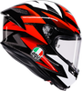 AGV K6 S Braven Helmet - Black, Red & White - Large (Part Number 2118395016-029-L)