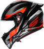 AGV K1 S Fastlap XL Motorcycle Helmet - Black, Gray & Red with Advanced Ventilation and Safety Features