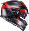 AGV K7 Helmet - Glimpse Matte Black/Red Large - Part 2118399004-015-L