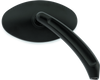Bikers Choice 65-Up Black Oval Motorcycle Mirrors - Custom Pair with Tapered Stem Design