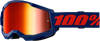 100-Percent Strata 2 Goggle Navy Mirror Red Lens - High-Performance MTB and Trail Riding Eyewear