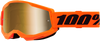 100-Percent Strata 2 Goggle Neon Orange Mirror Gold Lens – Premium Performance Riding Eye Wear
