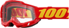 100-Percent Accuri 2 Jr. Goggle with Red Clear Lens - Youth Performance Motorcycle Eye Protection
