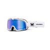 100-Percent Barstow Goggle Vahna 2 Blue Mirror Lens - Vintage Moto Style with Modern Performance