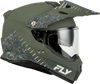 Fly Racing Trekker Granite Matte Sage/Grey Motorcycle Helmet (Part Number 73-7043M)