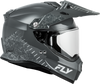 Fly Racing Trekker Granite Helmet Grey Large - DOT and ECE Approved Motorcycle Helmet