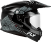 Fly Racing Trekker Granite Helmet Black/Grey XS by Fly Racing – DOT & ECE Approved Motorcycle Helmet with Sun Shield and Removable Liner