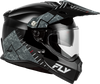 Fly Racing Trekker Granite Helmet Black/Grey XS by Fly Racing – DOT & ECE Approved Motorcycle Helmet with Sun Shield and Removable Liner