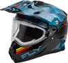 Fly Racing Trekker CW Conceal Helmet with Electric Shield - Slate, Black & Red, Small