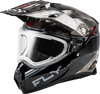 Fly Racing Trekker CW Conceal Helmet with Electric Shield - Black/Grey/White, Extra Small