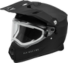 Fly Racing Trekker CW Solid Helmet with Electric Shield in Matte Black, Medium - Part 73-31366M