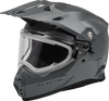 Fly Racing Trekker CW Solid Helmet with Electric Shield in Grey, Medium (Part #73-31365M)