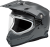 Fly Racing Trekker CW Solid Helmet with Dual Shields, Large – Grey