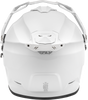Fly Racing Trekker Solid Helmet White Large with Drop-Down Sunshade and Advanced Safety Features
