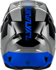 FLY Racing Kinetic Crest Helmet Grey/Black/Blue XL – Off-Road Motorcycle Helmet with DOT and ECE22.06 Approval