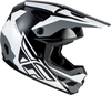 FLY Racing Kinetic Crest Helmet Black/White/Grey – Advanced Off-Road Motorcycle Helmet with Enhanced Ventilation and Safety Features