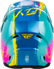 FLY Racing Youth Kinetic Drip Helmet Turquoise, Pink & Yellow - Part 73-8680YS