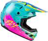 FLY Racing Youth Kinetic Drip Helmet Turquoise, Pink & Yellow - Part 73-8680YS