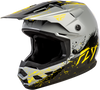 FLY Racing Youth Kinetic Drip Helmet Grey/Black/Yellow - Part Number 73-8679YS
