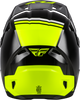 FLY Racing Kinetic Verdict Helmet Black/Hi Vis/Grey Large – Off-Road Motorcycle Helmet with Advanced Ventilation and Safety Features