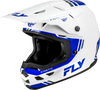 FLY Racing Kinetic Verdict Helmet White/Blue/Grey XL – Off-Road Motorcycle Helmet with Advanced Ventilation and Safety Features