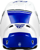 FLY Racing Kinetic Verdict Helmet White/Blue/Grey XL – Off-Road Motorcycle Helmet with Advanced Ventilation and Safety Features