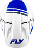 Fly Racing Kinetic Verdict Helmet White/Blue/Grey Medium - Off-Road Motorcycle Helmet with Advanced Ventilation and Impact Protection