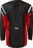 Fly Racing Kinetic Mesh Center Jersey Black/White/Red Small - Breathable Dirt Bike Jersey