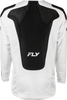 Fly Racing Kinetic Mesh Sym Jersey White/Black Sm - Lightweight Performance Motocross Jersey