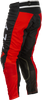 Fly Racing Kinetic Mesh Center Pants Black/White/Red Size 34 – Motorcycle Riding Gear with BOA Fit System