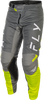 Fly Racing Kinetic Mesh Center Pants Grey/White/Hi Vis Size 32