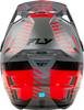Fly Racing Youth Formula CP Slice Helmet Grey/Red/Black YL - Lightweight DOT & ECE Approved Helmet with Impact Protection