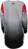 Fly Racing Youth Kinetic DBK Jersey Grey/Black/Red YXL - Lightweight Performance Riding Jersey