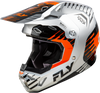 Fly Racing Formula CP Slice Helmet Grey/Orange/Black Medium - Lightweight DOT & ECE Approved Motorcycle Helmet