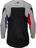 Fly Racing Kinetic Jersey Grey/Red/Purple/Black 2X - Lightweight Performance Motocross Gear