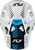 Fly Racing Formula CP Slice Helmet White/Red/Cyan Small - Lightweight DOT & ECE Approved Motorcycle Helmet with Impact-Absorbing Technology