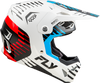 Fly Racing Formula CP Slice Helmet White/Red/Cyan Small - Lightweight DOT & ECE Approved Motorcycle Helmet with Impact-Absorbing Technology