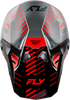 Fly Racing Formula CP Slice Helmet Grey/Red/Black XS - Lightweight, Impact-Absorbing Motorcycle Helmet