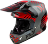 Fly Racing Formula CP Slice Helmet Grey/Red/Black Medium - Lightweight Impact-Resistant Motorcycle Helmet