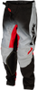 Fly Racing Youth Kinetic Dbk Pants Grey/Black/Red Size 18
