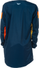 Fly Racing Youth Kinetic Jersey Navy/Orange Ys – Durable Polyester Motorcycle Jersey with Tagless Comfort Collar
